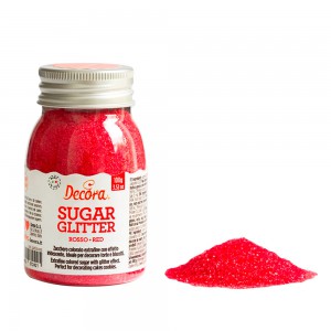 Zucchero glitterato rosso