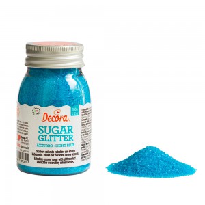 Zucchero glitterato azzurro