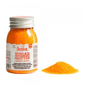 Zucchero glitterato arancio